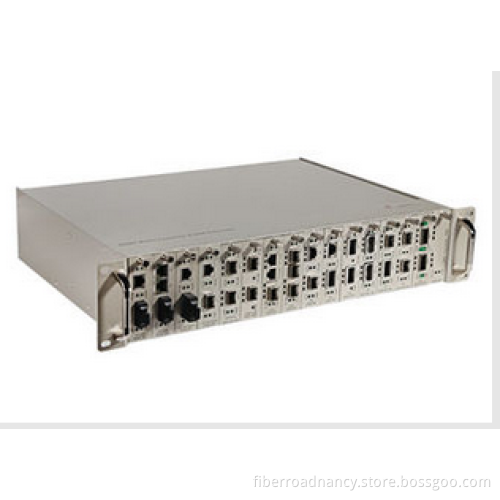 16 Slot Optical Fiber Media Converters